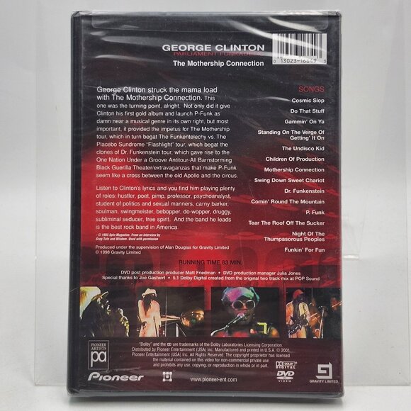 George Clinton Parliament Funkadelic The Mothership Connection DVD SEALED - Picture 2 of 2